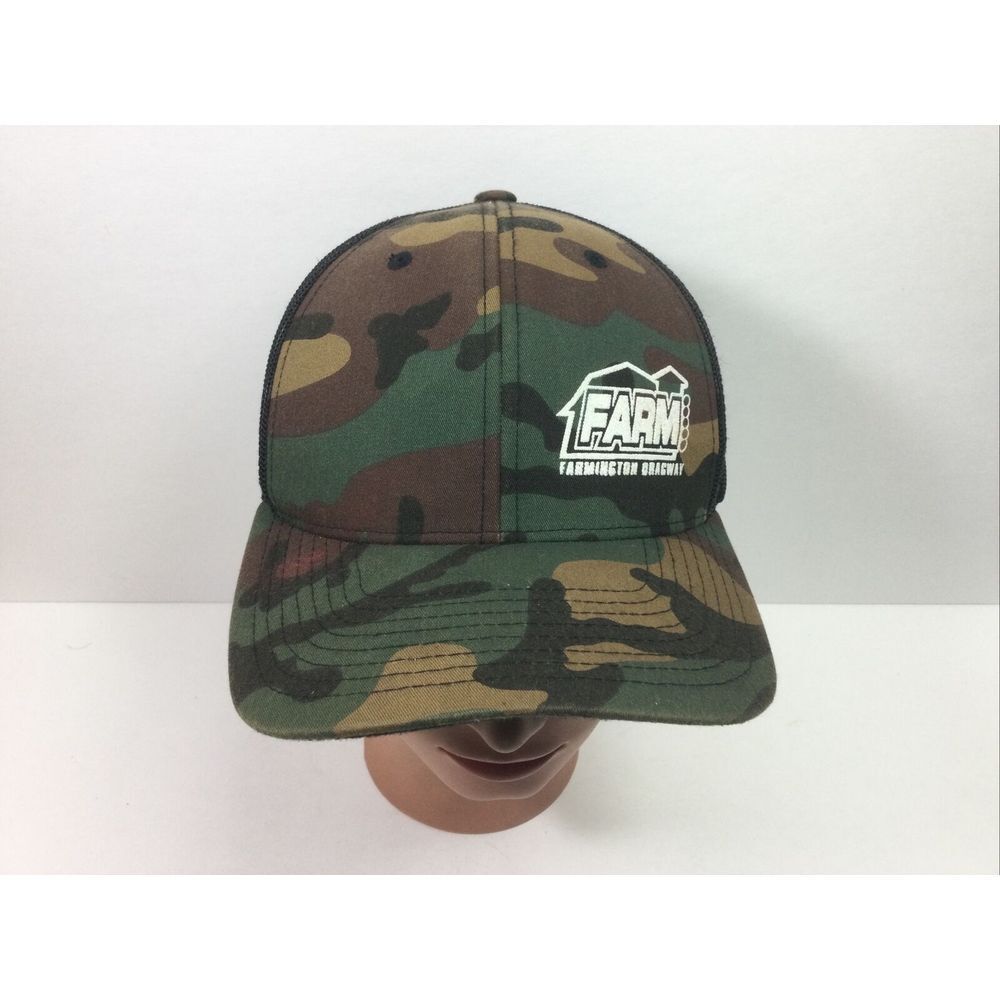 Farmington Dragway Hat Camo Drag Racing‎ SnapBack Trucker Cap Funny Car